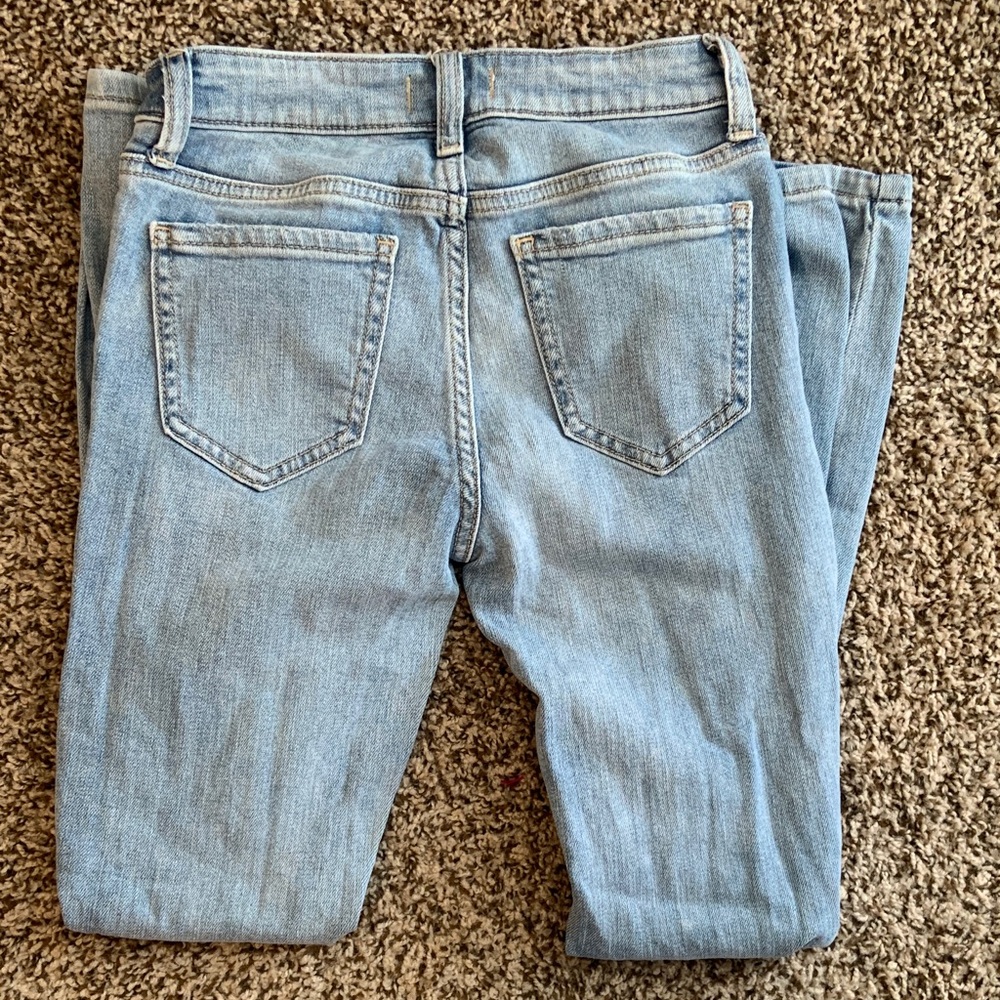 Oasis Light Blue Distressed Skinny Jeans 0 - Picture 8 of 8